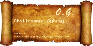 Okolicsányi György névjegykártya