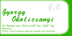 gyorgy okolicsanyi business card